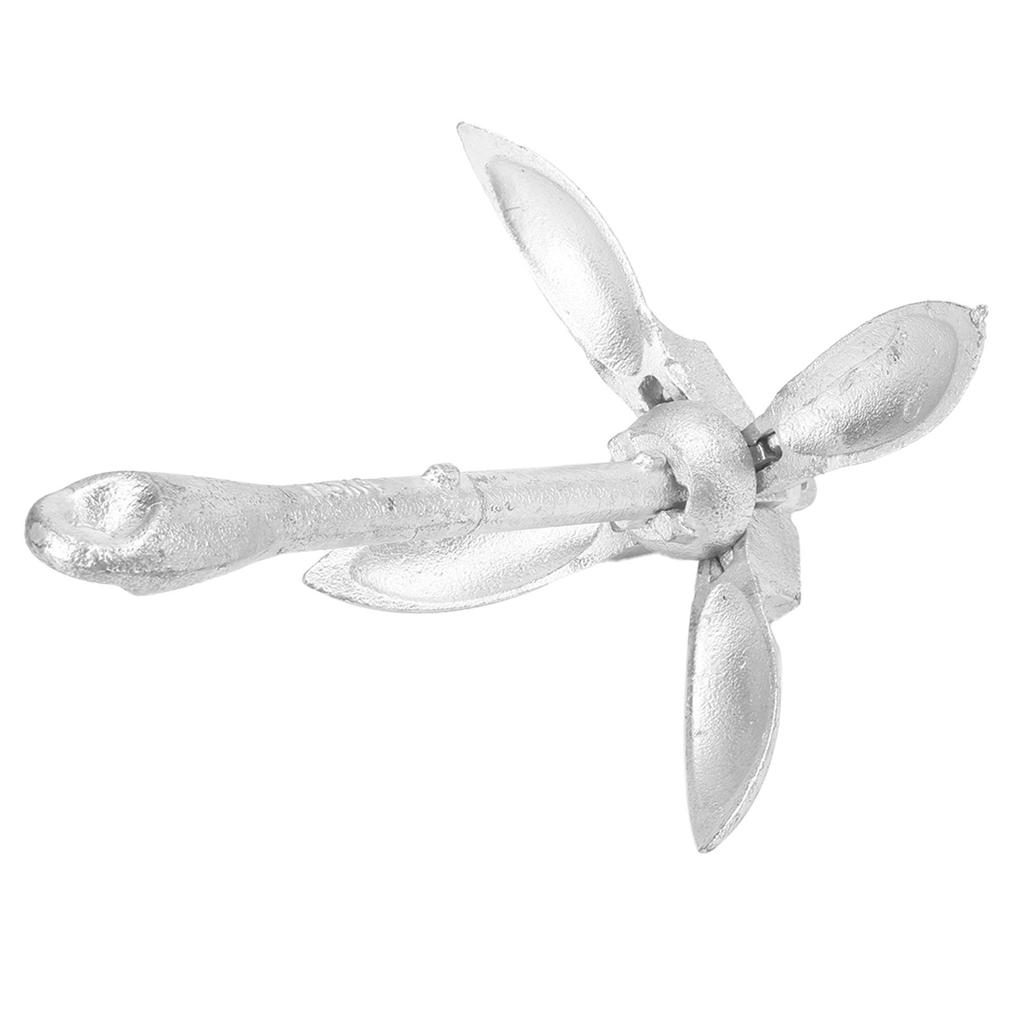 3.3lbs Foldable Grapnel Anchor Stainless Steel Galvanized for Marine Boat Yacht Rafts Canoes Kayaks