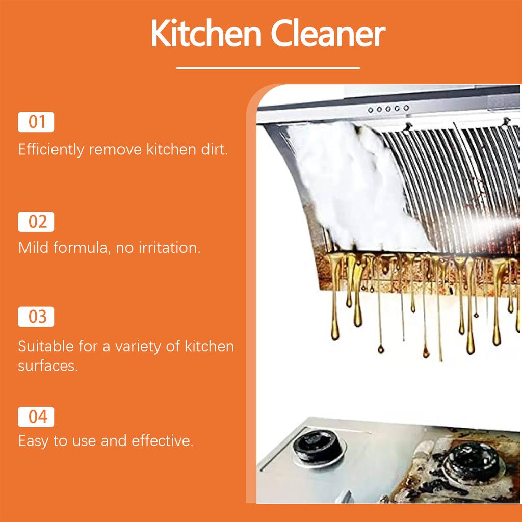120ml Heavy Duty Grease Cleaner Kitchen Powerful Grease Remover Grease Stain Remover Grill Cleaner Oven Stove Cleaning Spray