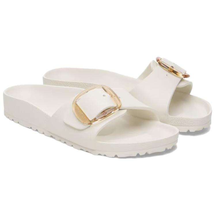 Birkenstock Madrid Big Buckle Comfortable Breathable EVA Slide Sandals Unisex sandals Eggshell 1029633