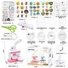New Diy Button Maker Machine Badge Punch Kit With 86 Pcs Button Parts Pin Maker Press Machine Magnet Maker Machine