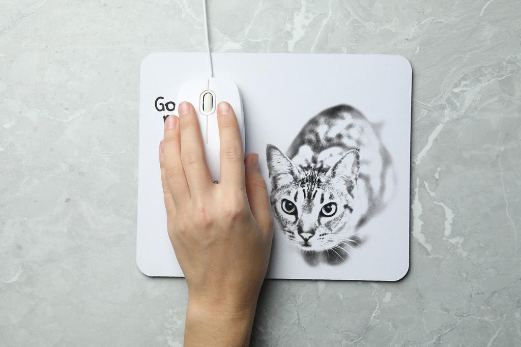 Ocicat - Mauspad mit Aufdruck, personalisiertes Katzenpad, einzigartiges Gadget für Büroangestellte der Marke Art-Dog