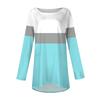 Women's Fashion Casual Long Sleeve  Print Round Neck Pullover Top Blouse