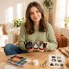 3D Katzenkopf Perlen-Set DIY Perlen Bastelset mit verschiedenen Perlen und Anleitung für Erwachsene und Jugendliche Handarbeits Kunst Set