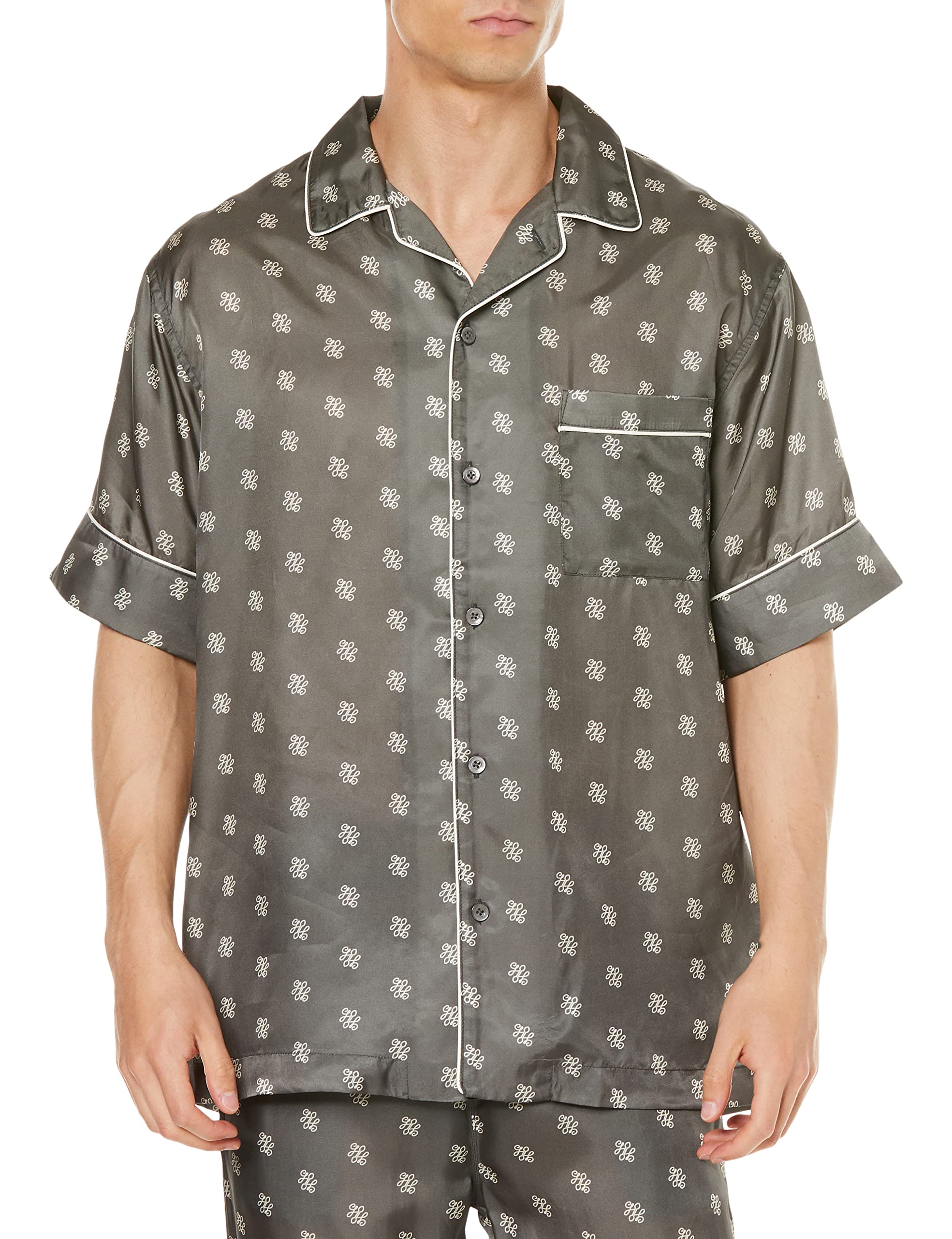 

Homme Monogram Print Cupro Shirt PHFT221250 KKI M [Gelato Pique] Men s