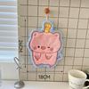 New Cartoon Animal Hand Towel Coral Velvet Thickened Bathroom Kerchief Absorb Water Hanging Hand Wipe Kitchen