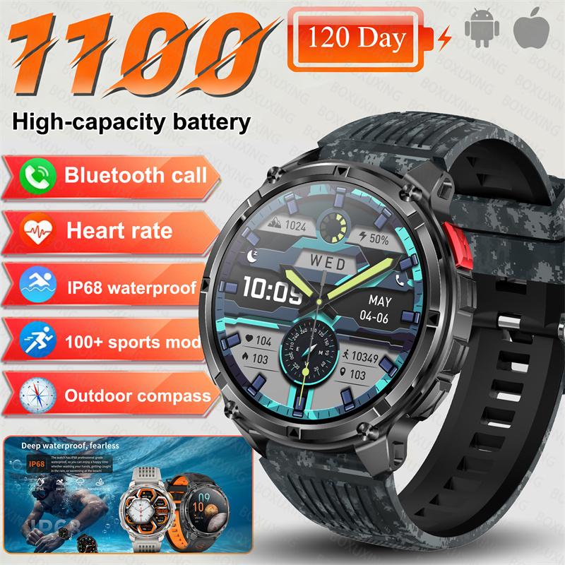 New T-Rex3 Ultra 1100mAh Battery Smart Watch GPS Track Compass IP69K Waterproof Sports tracker Outdoors Military Smartwatches