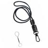 Skórzana smycz z metalowym klipsem Długa smycz na szyję Brelok do kluczy Uchwyt na klucze Regulowane smycze breloki