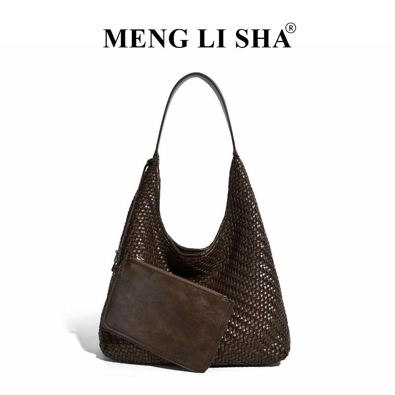 Support OEM fashion woven bag versatile large capacity shoulder underarm tote bag commuter hand carry mother and child bag