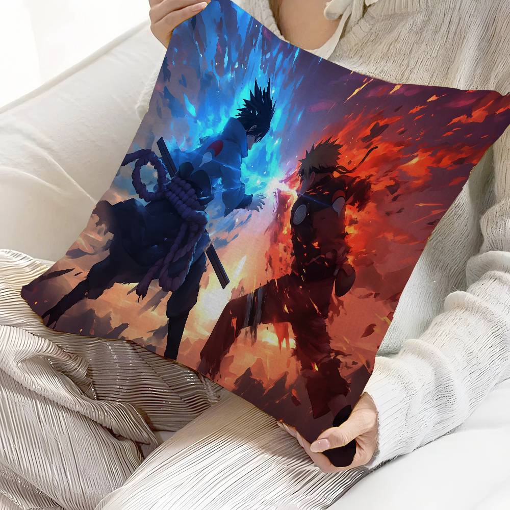 Япония Аниме Н-нарутоС Подушка Подарок Украшение для дома и офиса Спальня Диван Автомобиль Наволочка 45x45 12x12Inch