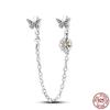 Real 925 Silver Stars & Moon Sunflower Safety Chains Spacer Beads Charms Fit Qikaola 925 Bracelets DIY Jewelry