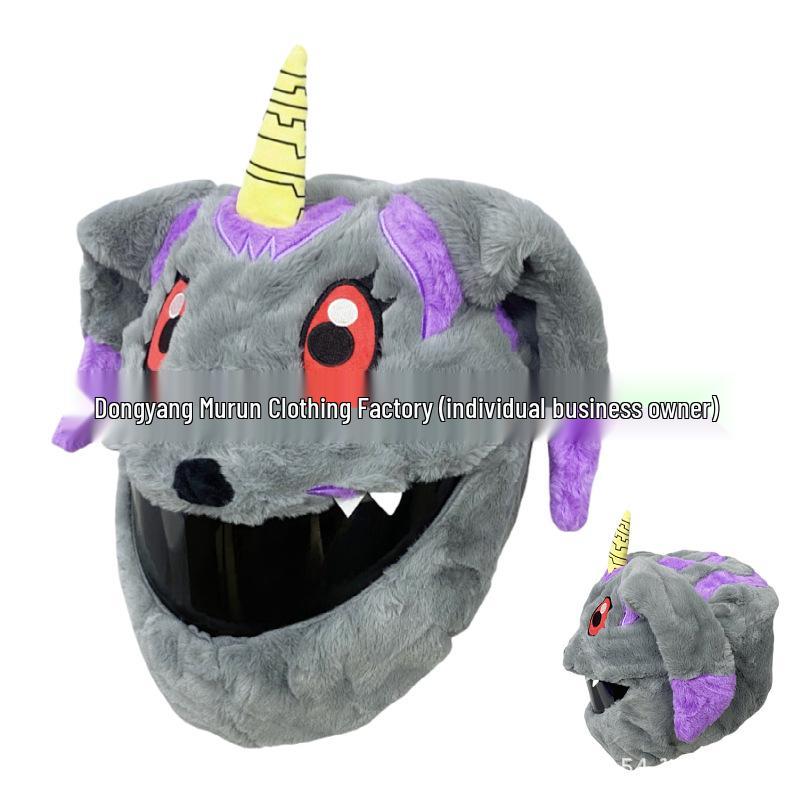 Motorcycle Helmet Decoration: Cartoon Rabbit, Toothless, Pumpkin Head Covers
