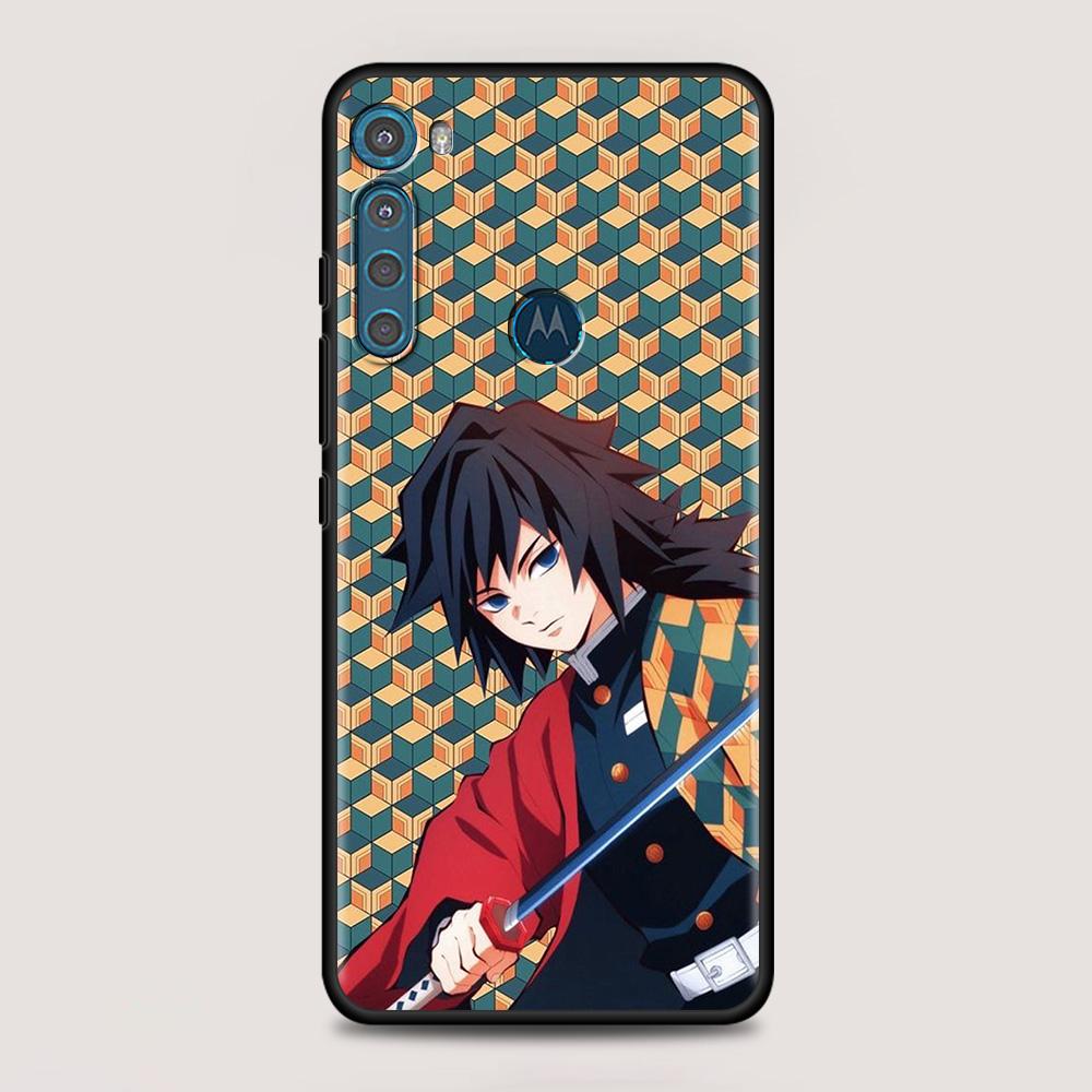 Anime Cartoon Demon Blade pentru MOTOROLA One Fusion Case pentru Moto G10 G9 G8 Plus Play Power One G20 G30 G40 G50 G60 Edge 20 Shell