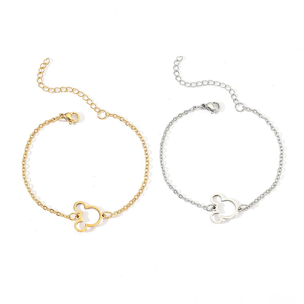 Anime Character Bracelet Fashion Cute Gold Silvery Bangle For Women Girls Jewellery Gifts