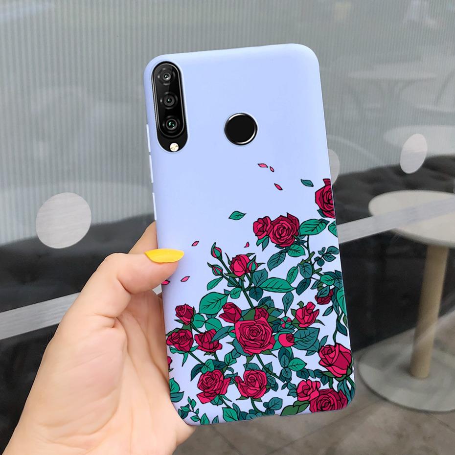For Huawei P30 Lite Phone Case Flower Girl Pattern Soft Silicon Cover For Huawei P30 Pro Lite Case Cute Funda P 30 P30lite Cases