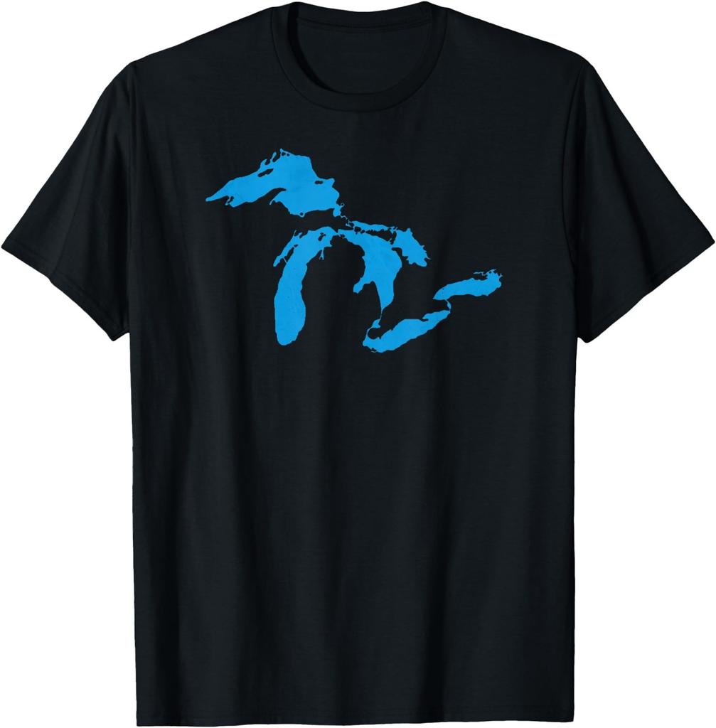 Five Great Lakes American Midwest Native Fresh Water T-Shirt T-Shirt