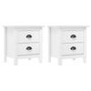Hill Bedside Tables 2 Pcs  46x35x49.5 Cm Solid Pine Wood