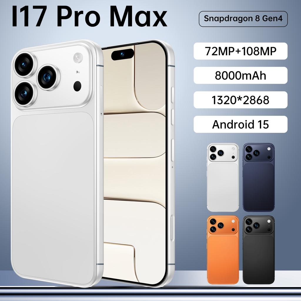 Cheap Price I17 Pro 5G Waterproof Smart Phone Case 16+1TB 108MP Camera LED Unlocked Version Dropshipping Gaming Phone Case