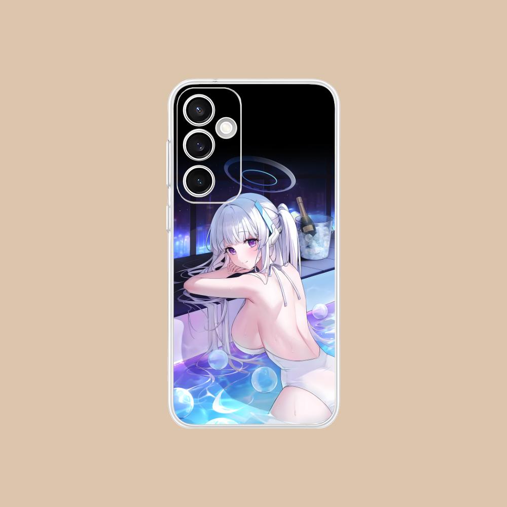 Blue Archive Ushio Noa Phone Case for Samsung Galaxy S25 S24 S23 S22 S21Plus FE Ultra Clear Colorful Cover Luxury Smartphone