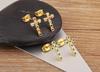 Nidin Korea Popular Inlaid Delicate Zircon Cross Charm Earrings 3 Colors For Women Girl Engagement Wedding Jewelry Accessories