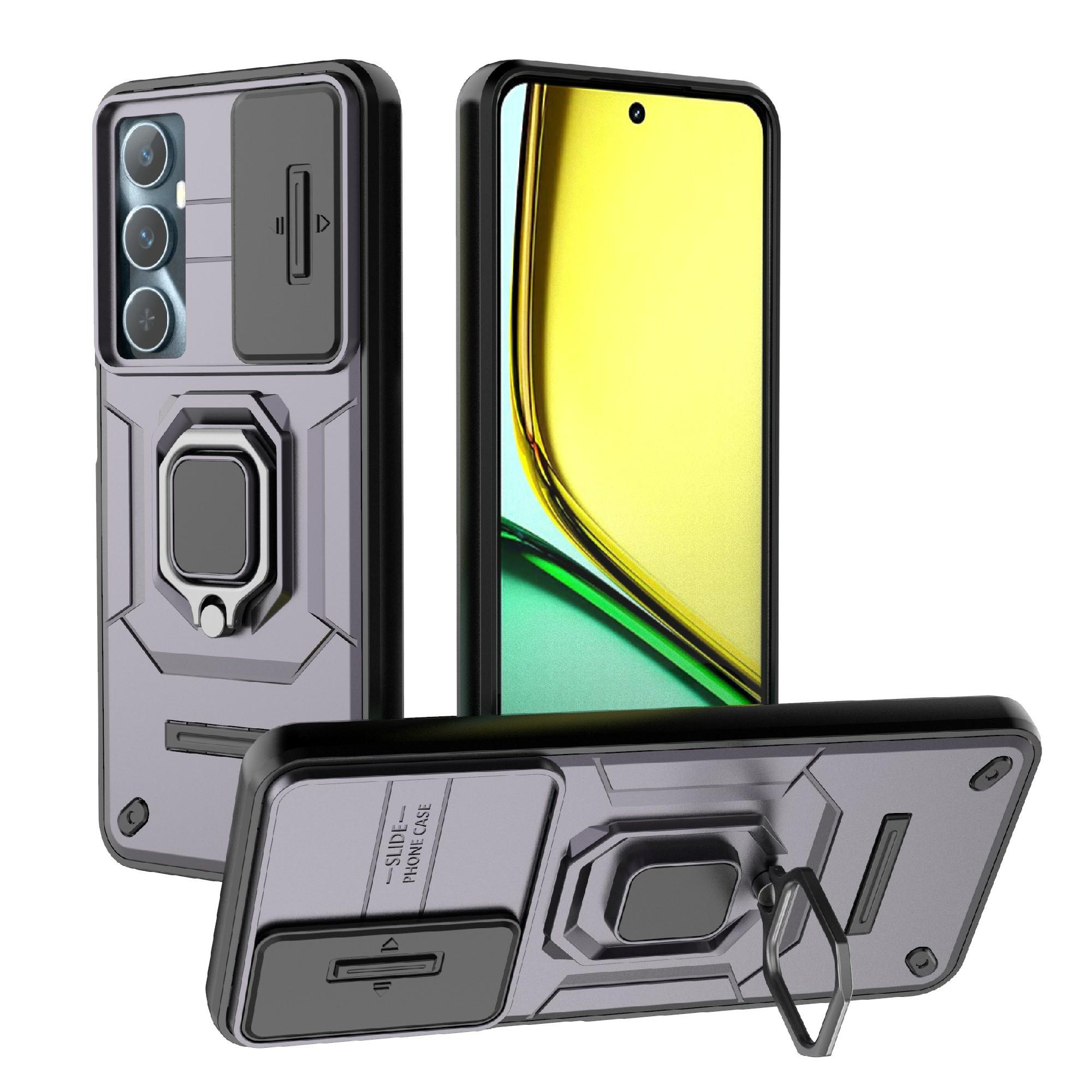 

For Realme C65 4G PC+TPU Phone Cover Camera Protection Anti-Scratch Cell Phone Case Purple