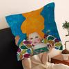 Fashion Abstract Girl Pillow Cover Design cushion Cover decor Holiday Decorati