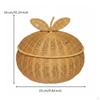 Orange Container Cute Decor Woven Fruit Easy to Clean for Living Room