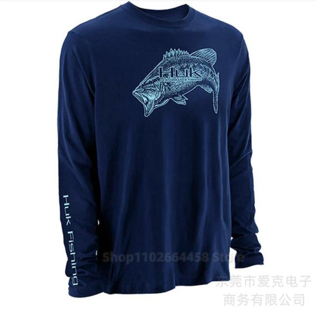 HUK fishing suit sun protection summer outdoor sports long-sleeved Uv protective fishing shirt quick drying top men