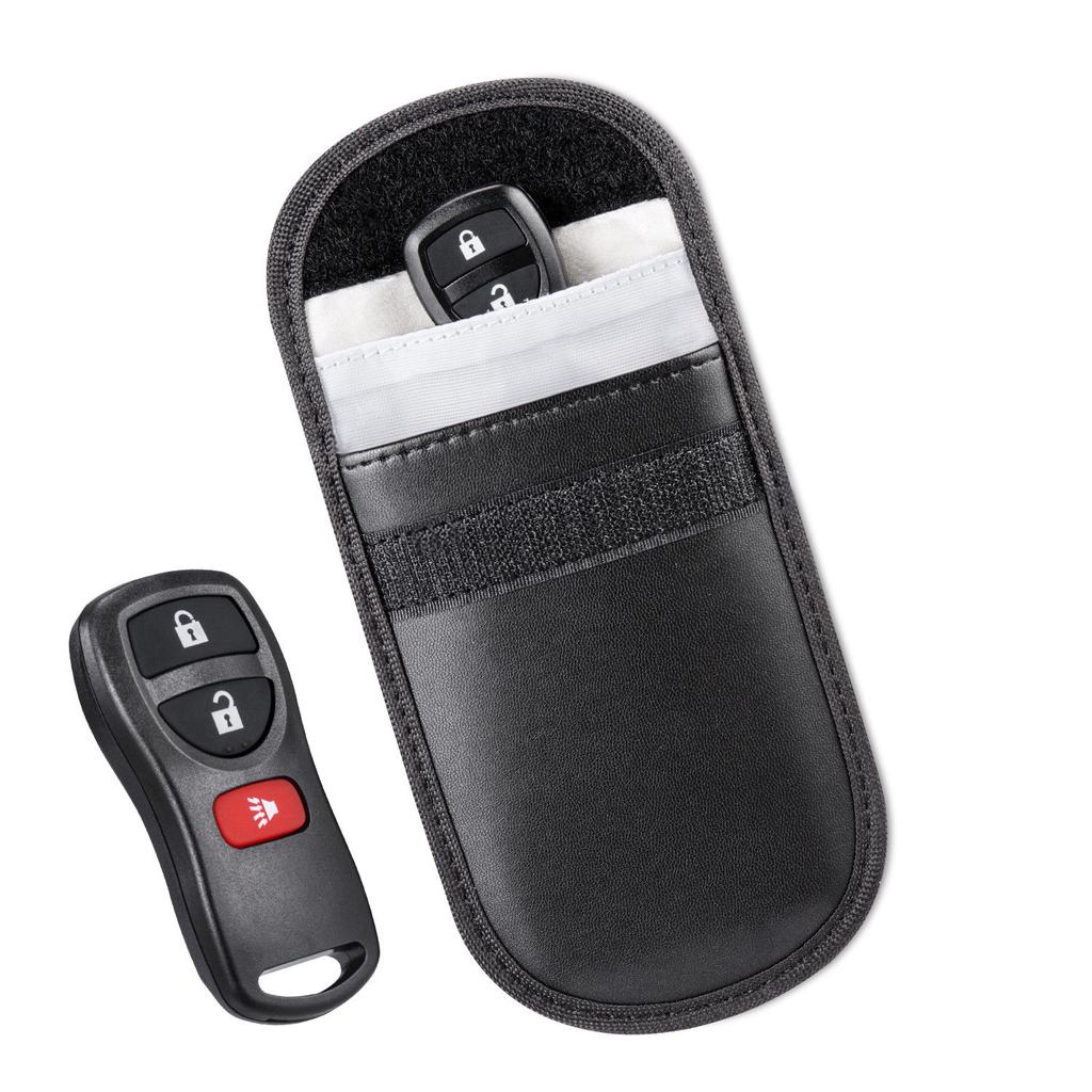 Portable Black Car Key Signal Blocker Pouch Keyless Entry Fob Signal Guard Blocker
