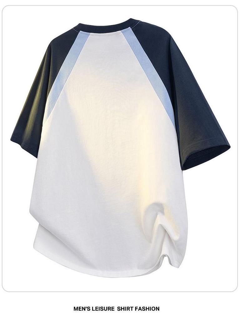 American Style Men's Short Sleeve Heavyweight Loose Jersey T-shirt