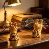 Novelty Home Decoration Upside-down Pug Glasses Holder, Durable Organic Resin Eyeglass Stand, Stable Spectacle Frame Support Cute Animal Display Rack