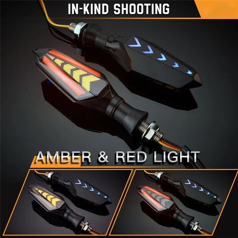 Motorcycle LED Turn Signal Lamp Sequential Flowing Flash Indicator Lights Running Light Arrows LED Motorcycle Turn Signals Lamp