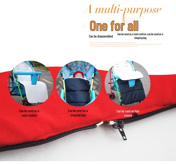 Multifunktionaler Kinderwagen-Fußsack: Winddichter, wasserdichter und warmer Schlafsack