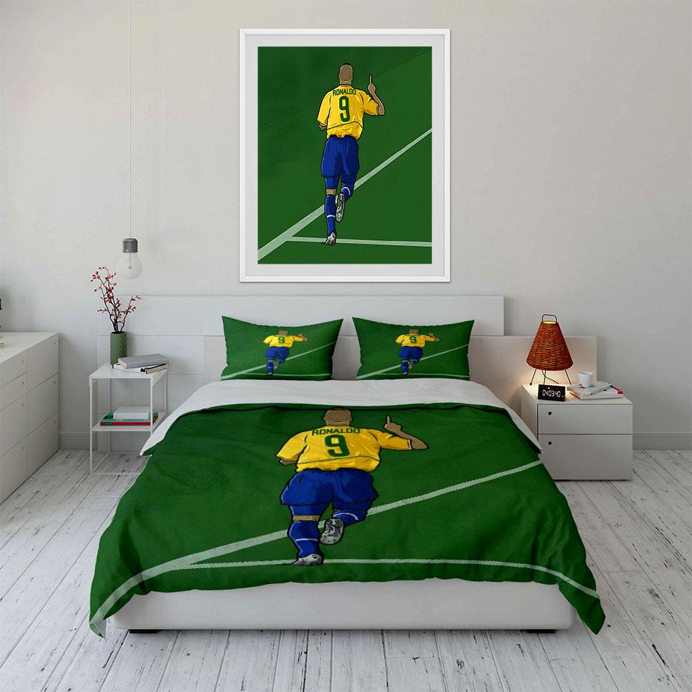 Soccer player celebration graphic. Bedding sets Duvet cover sets Duvet covers Pillowcases(1 * Duvet Cover 2 * Pillowcases without duvet insert)