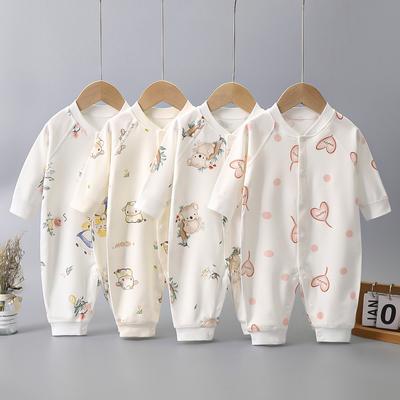 Autumn Baby Boy Girl Long Sleeved Baby Onesies 100% Cotton Baby Crawling Spring Clothes Boneless Single Breasted Clothes