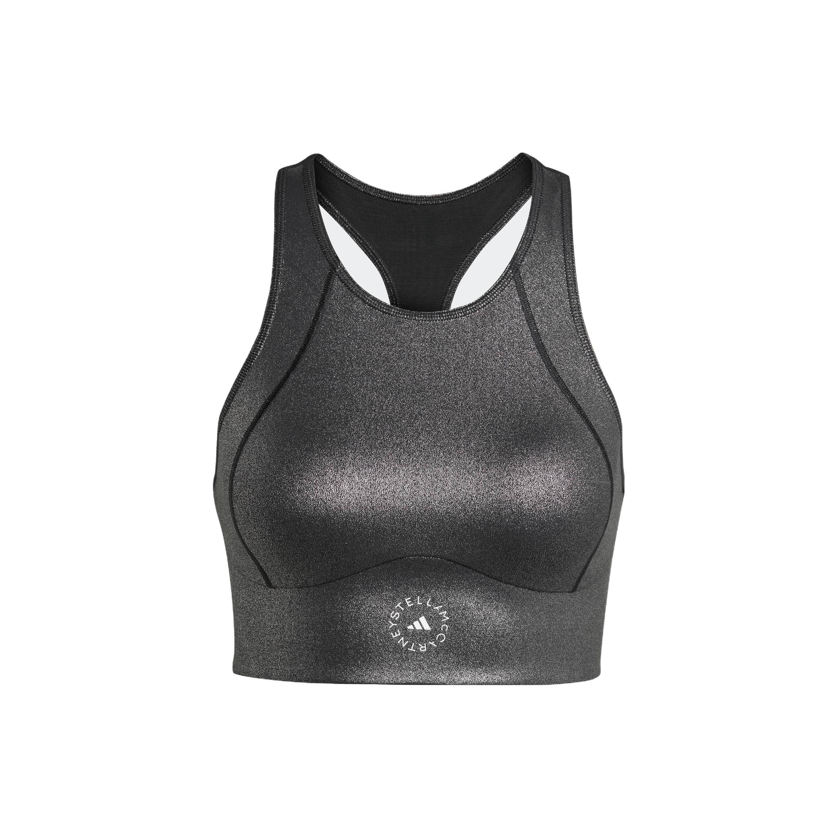 Adidas Solid Color Glossy Logo Print Sleeveless Sports Tank Top Women Black HG6880 S