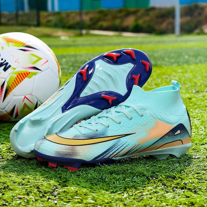 New High-top Football Shoes for Boys and Girls, Long Nails, World Cup Broken Nails Competition Training Football Shoes