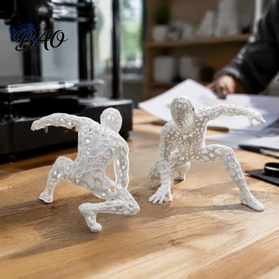 Small Decorative Accents for Cars 3D Printed Hollow Mesh Superhero Figurine, Creative Spider Style Action Pose Character Statues Desktop Ornament,