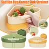 1-2PCS Suction Cup Sink Drain Basket Household Fruit Washing Filter Basket Kitchen Triangular Sink Strainer For Food Waste