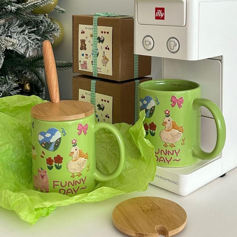 Shàngqí Cute Cartoon Ceramic Mug