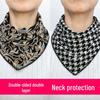 Double-Sided Triangle Scarf: Australian Wool, Cotton, Silk - Warm Neck Warmer for Spring, Autumn, Winter