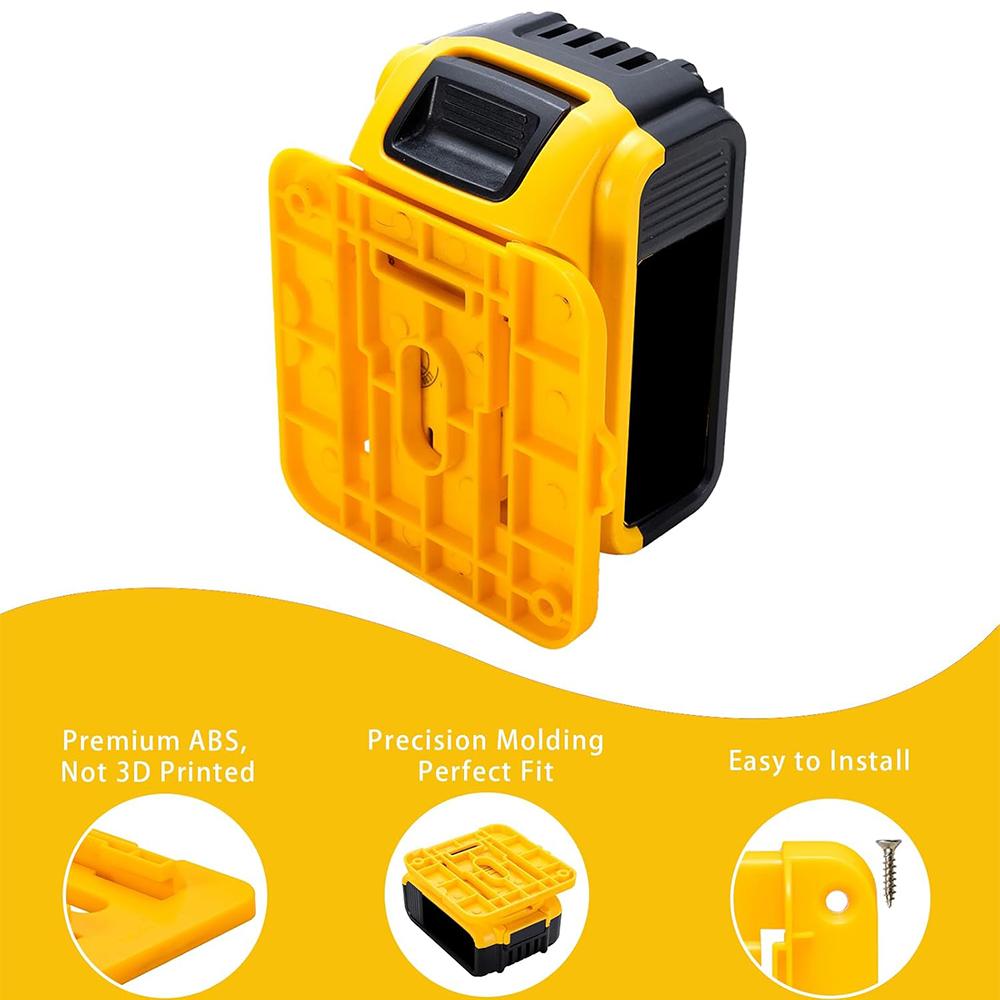 1-10PCS Battery Holder Storage Rack for Dewalt 18V 20V Li-ion Battery DCB203 DCB205,Wall Mount Battery Dock for Workbench