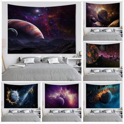 Schlafzimmer Wohnzimmer Wandteppich Universum Planet Bunt Wandteppich Mode Heimdekoration
