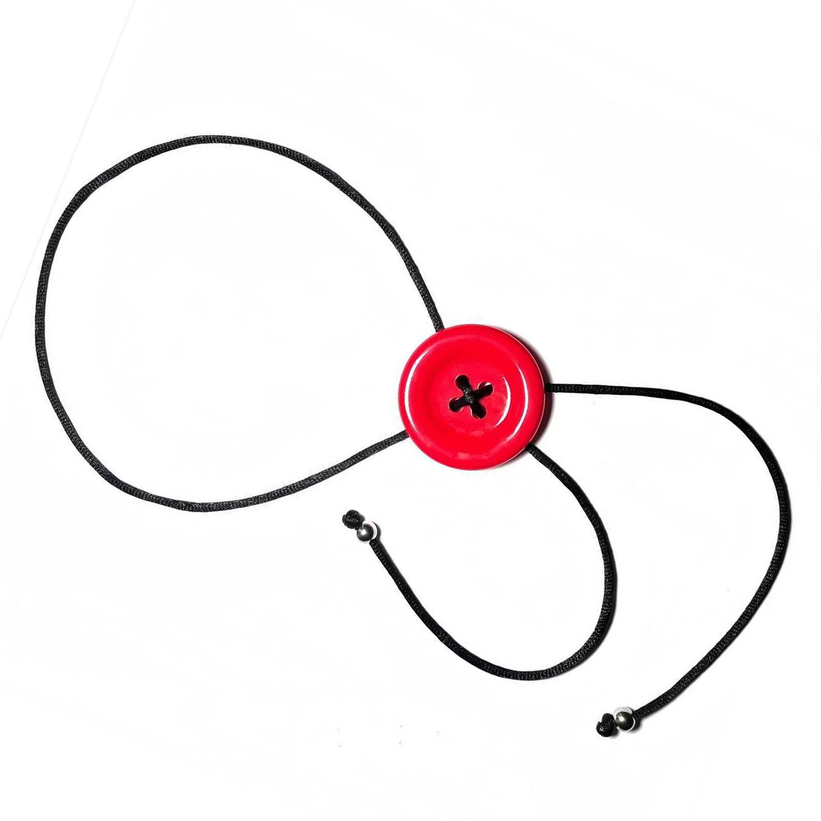 

Versatile Pull Chain Wax Cord Necklace Modern Button Accent Jewelry For Women Men Ideal Gift For Birthdays Anniversaries