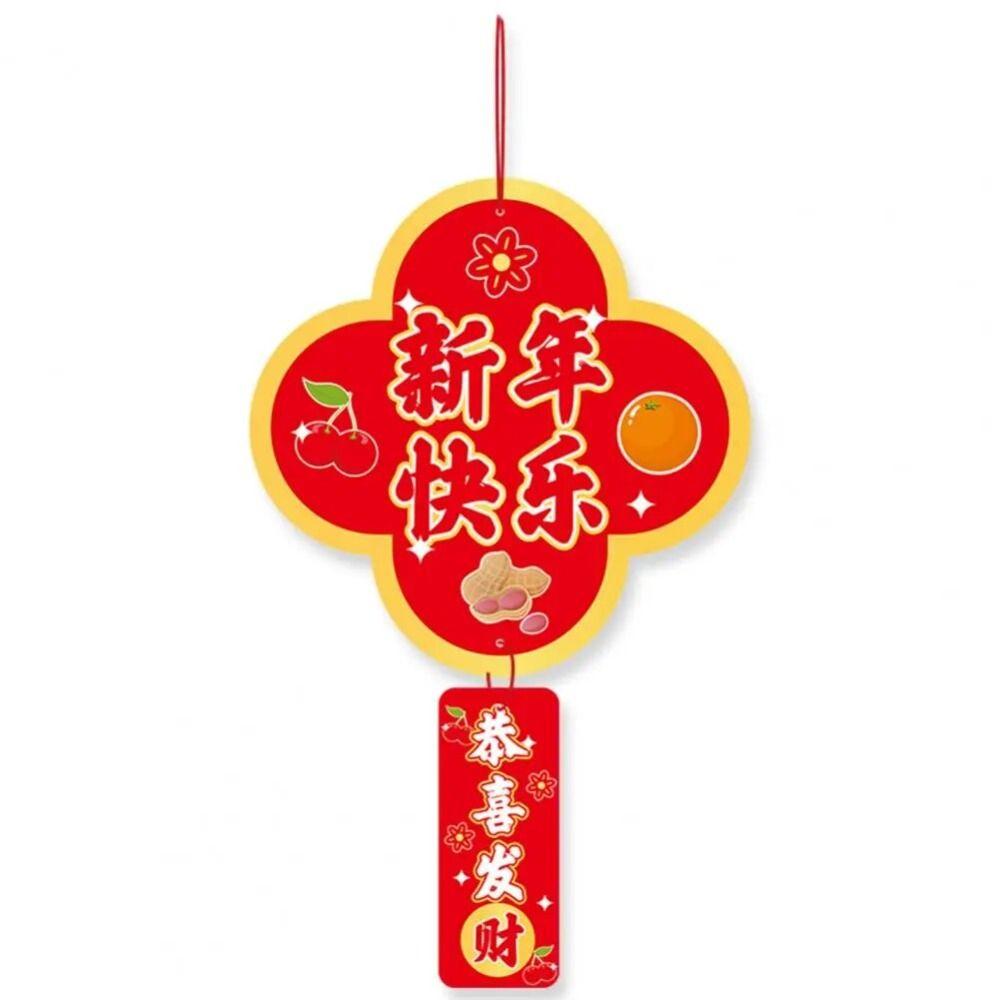 6-style Lucky New Year Pendant Hangable New Year Tags  New Year's Day