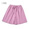 Spring and Summer New Cotton and Linen Shorts Women's Outer Wear Thin A- Shown Wide Leg High Waist Slimming Plus Size Loose Casual Shorts for Women