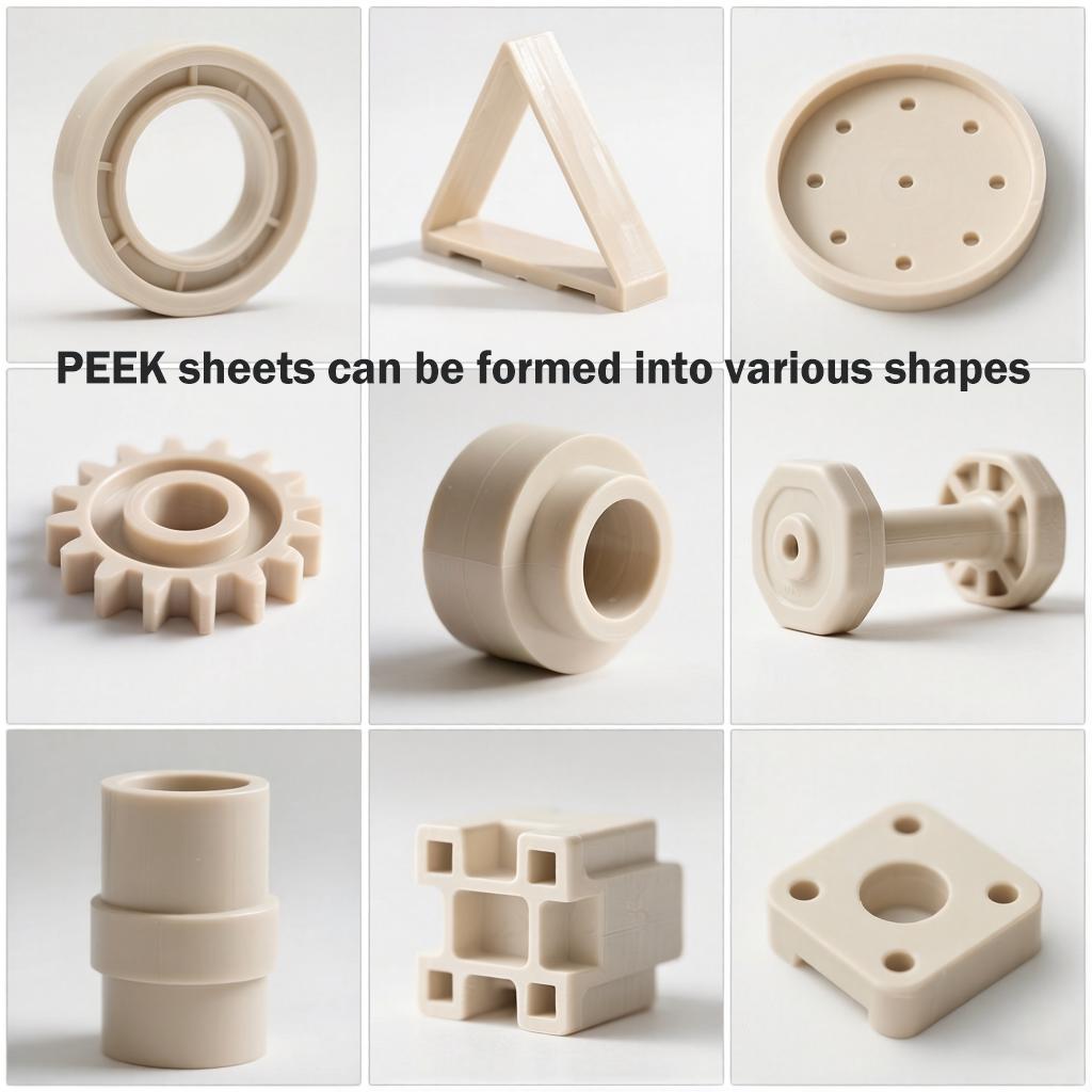 1pc High Temperature Polyetheretherketone Board Thick 3/4/5/6/8/10/12/15/20mm PEEK Plate Natural PEEK Sheet Side Length:50-200mm