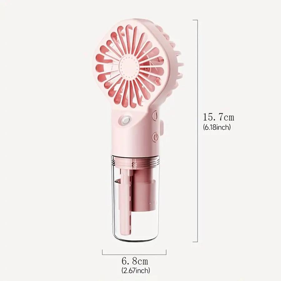 Xiaomi Portable Rechargeable Handheld Misting Fan - Battery Operated USB Rechargeable Mini Face Steamer Fan for Travel and Outdoor Use
