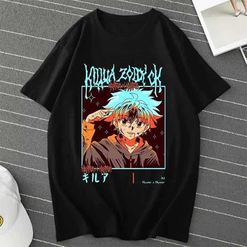 

2025 Anime Hunter X Hunter Killua Zoldyck T Shirt Men Women Casual Fashion Harajuku Short Sleeve Crew Neck Plus Size Unisex 4XL