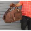 Personalized Cowhide Leather Duffel Bag:" Weekender Travel Bag