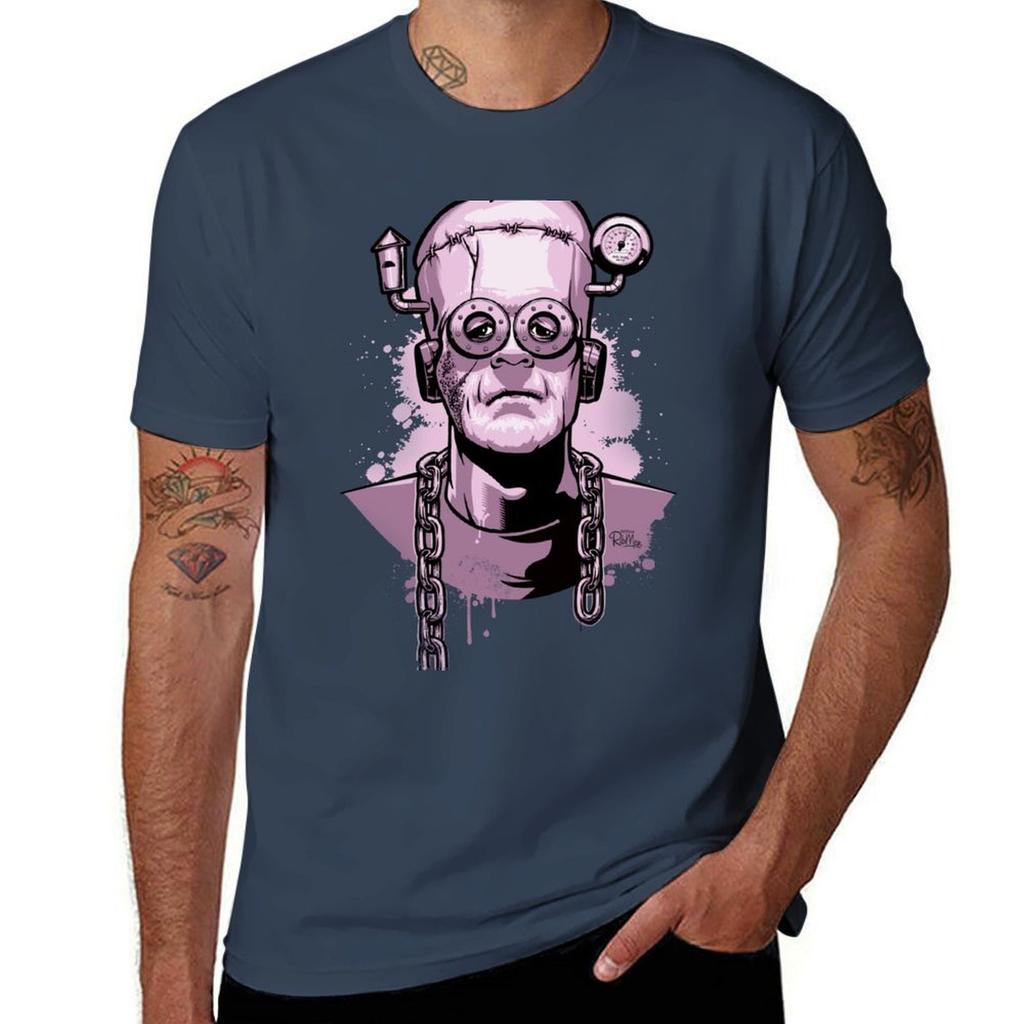 Frankenberry's Monster T-shirt Funny T Shirts Man T Shirt Custom Print Black Cotton T-shirt Plain For Man Package T-shirt